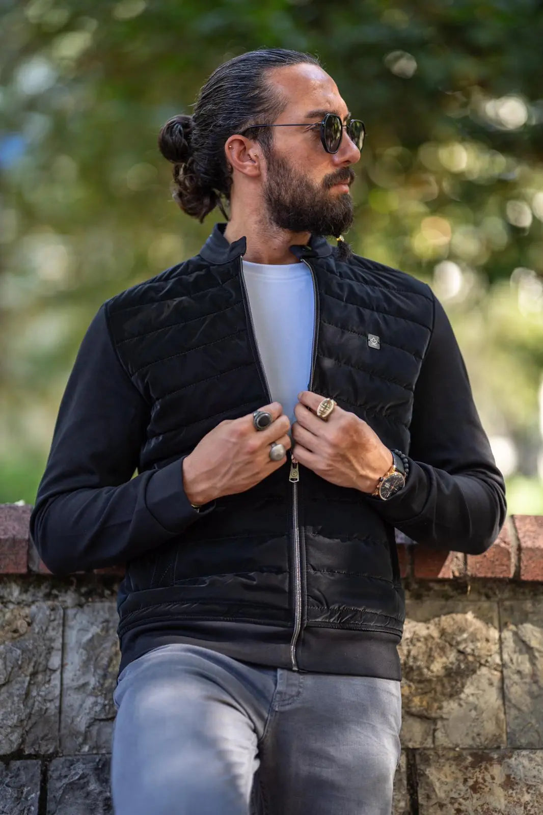 Brabion Black Slim Fit Zipper Coat – Ultimate Versatile Elegance - BRABION