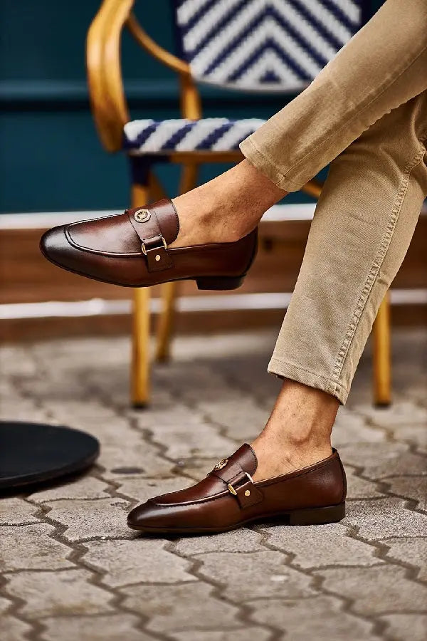 Brabion Levanzo Brown Penny Loafers - BRABION
