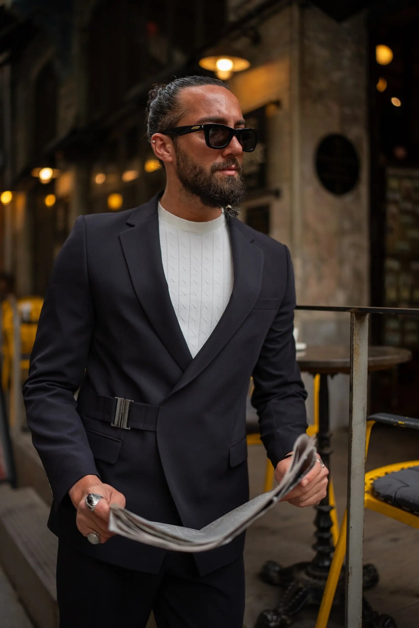 The Axis Suit – Black Modern Summer Suit - BRABION