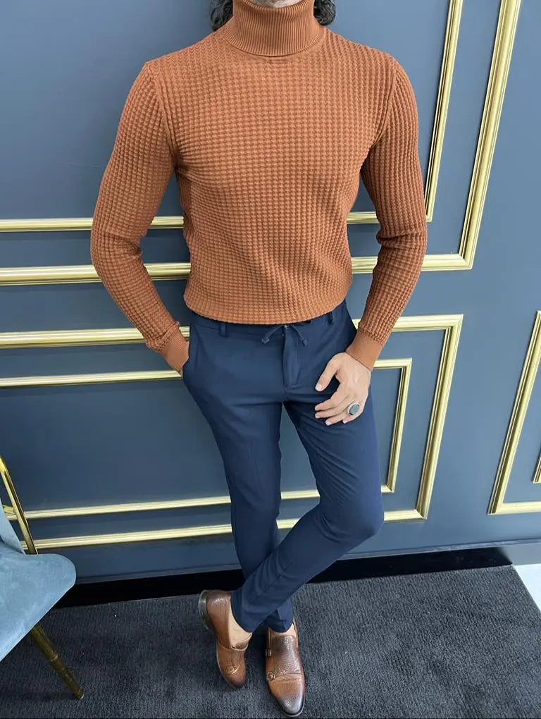 Vince Camel Slim Fit Turtleneck Cotton Sweater - BRABION