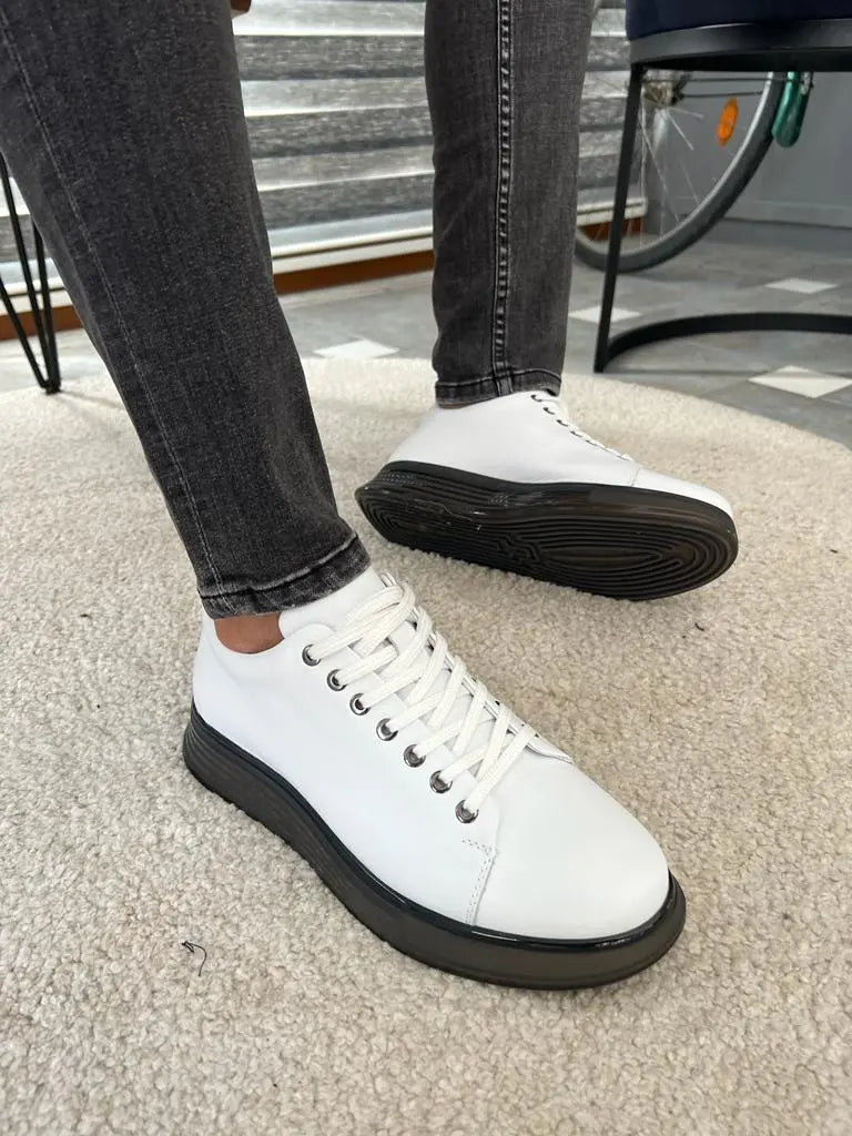 Tampa White High Top Sneakers - Elevate Your Style - BRABION