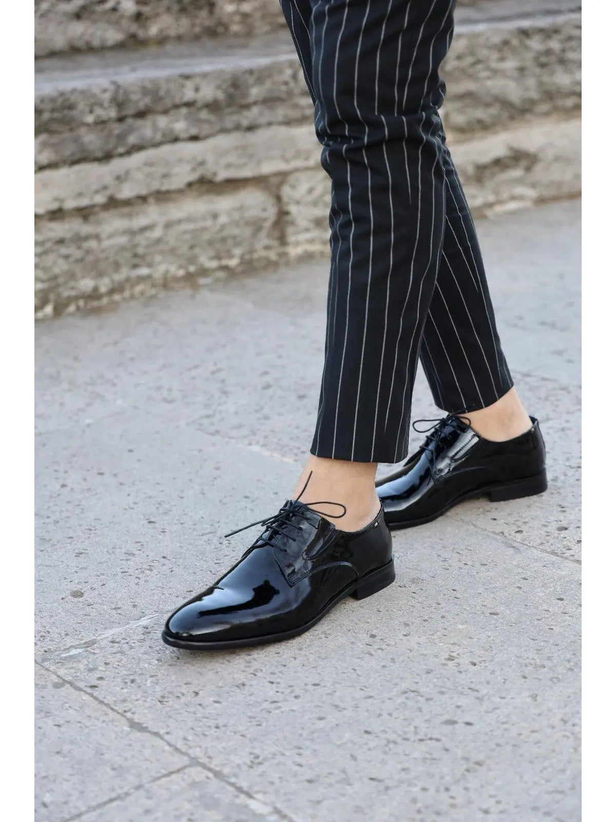 Ferrar Black Classic Leather Shoes - BRABION