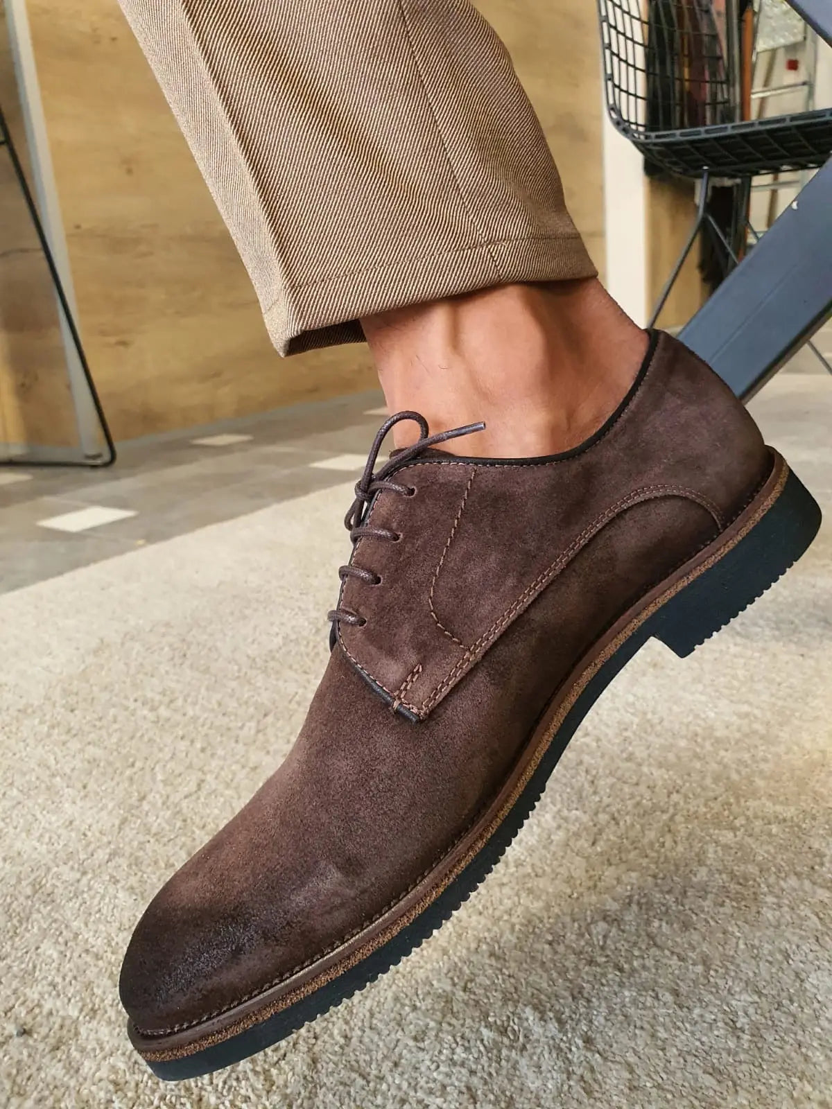 Stefano Brown Suede Derbys: Sophisticated Footwear for Every Occasion - BRABION