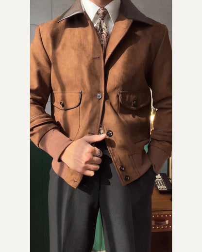 Men’s Slim Fit Retro Bomber Jacket - BRABION