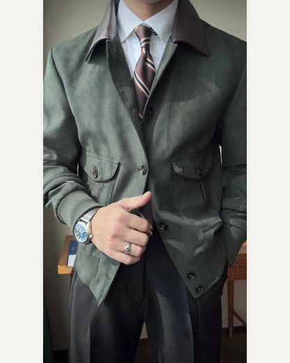 Men’s Slim Fit Retro Bomber Jacket - BRABION