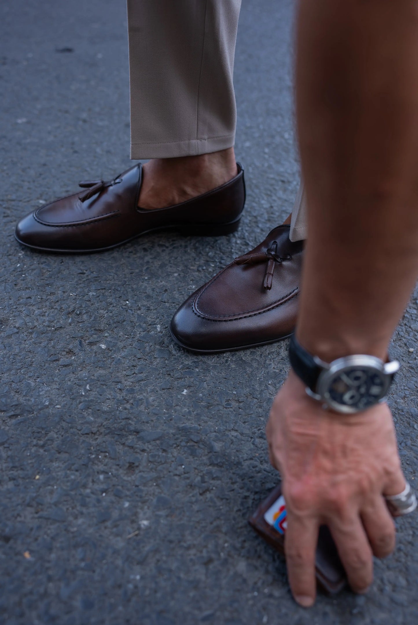 Brabion Bravo Brown Tassel Loafers - Elegant Leather Footwear - BRABION