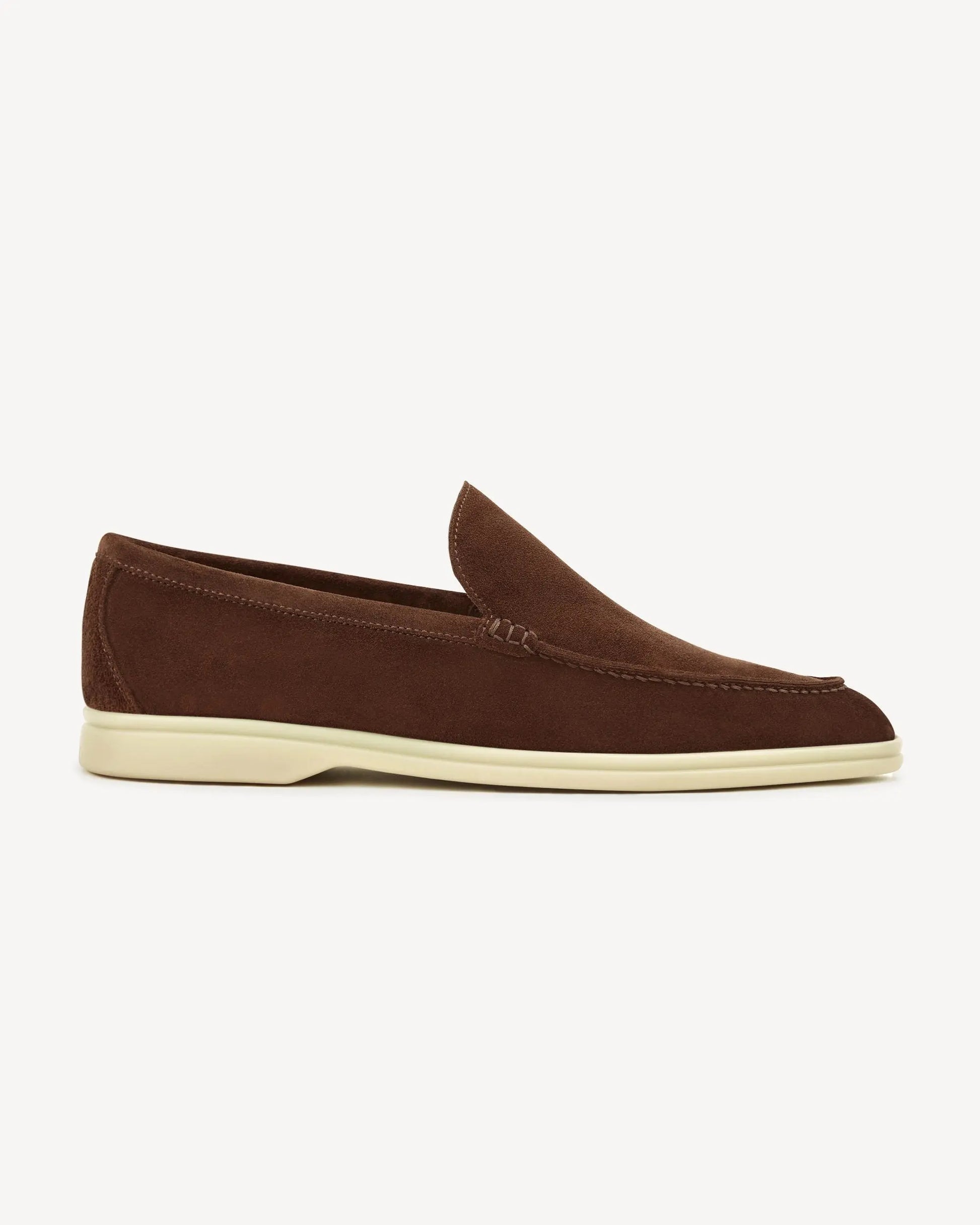 Brabion Unlined Capri Suede Loafer – Nougat Brown - BRABION
