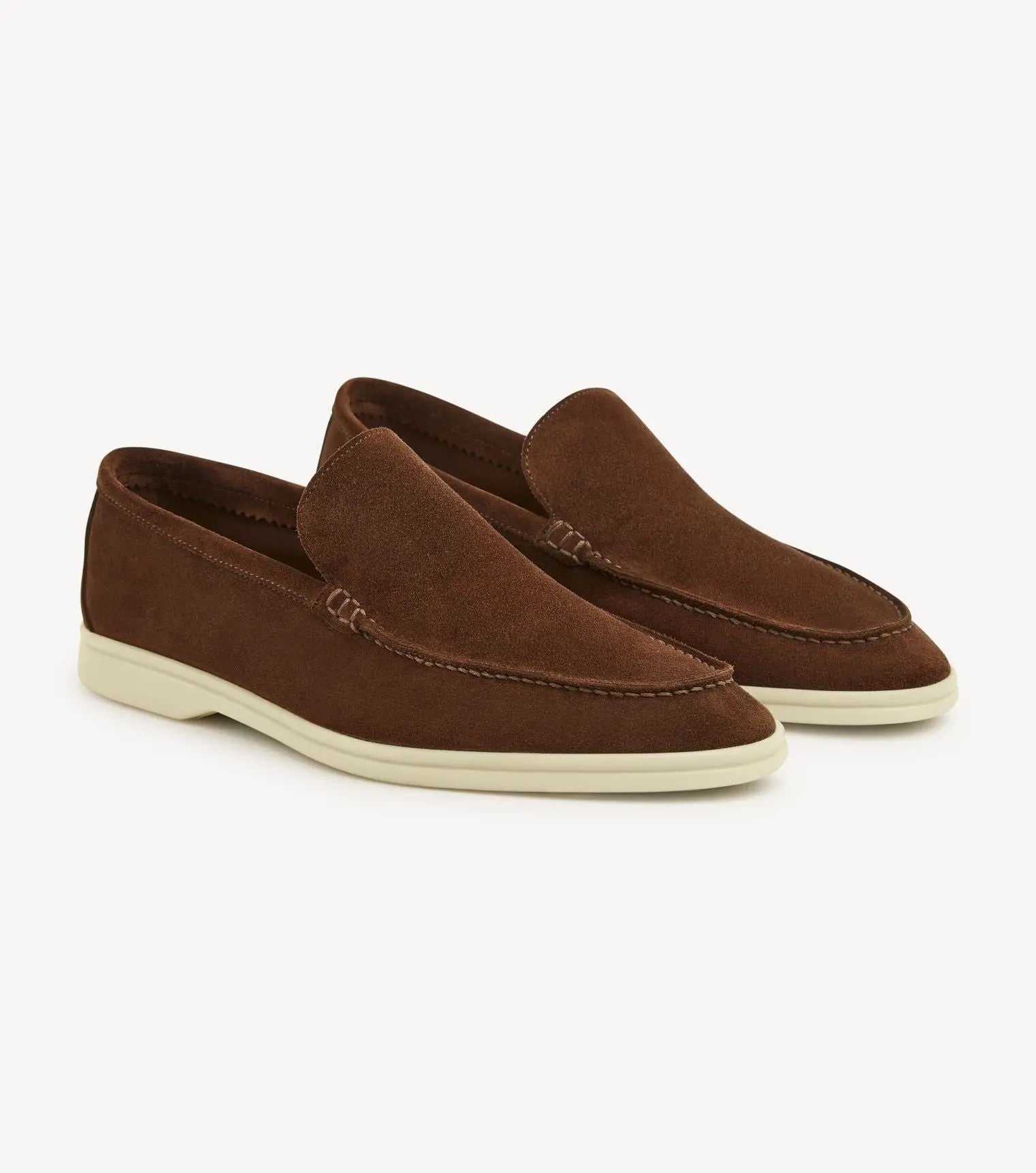 Brabion Unlined Capri Suede Loafer – Nougat Brown - BRABION
