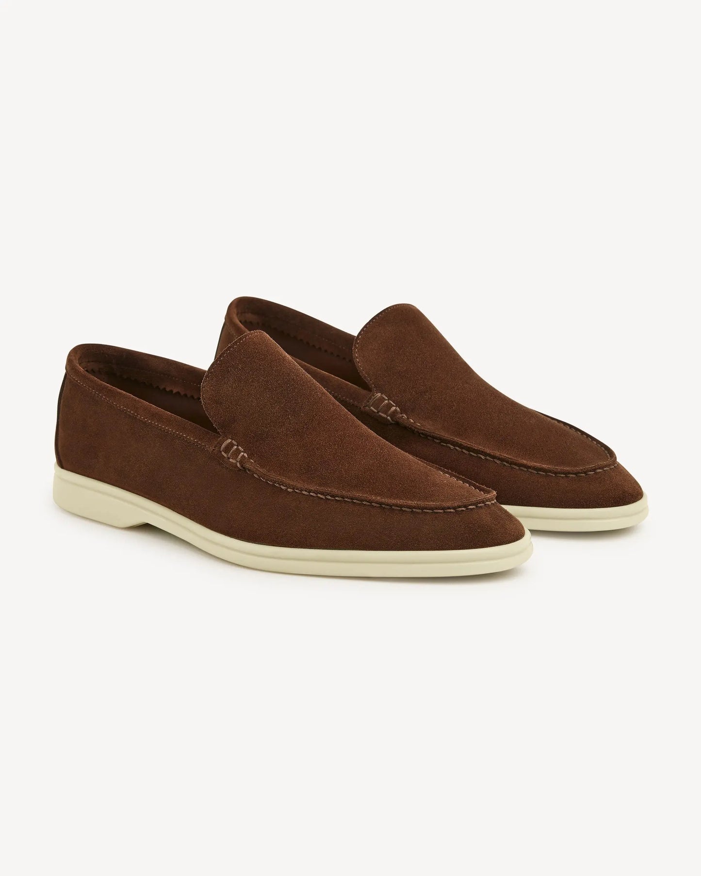 Brabion Unlined Capri Suede Loafer – Nougat Brown - BRABION