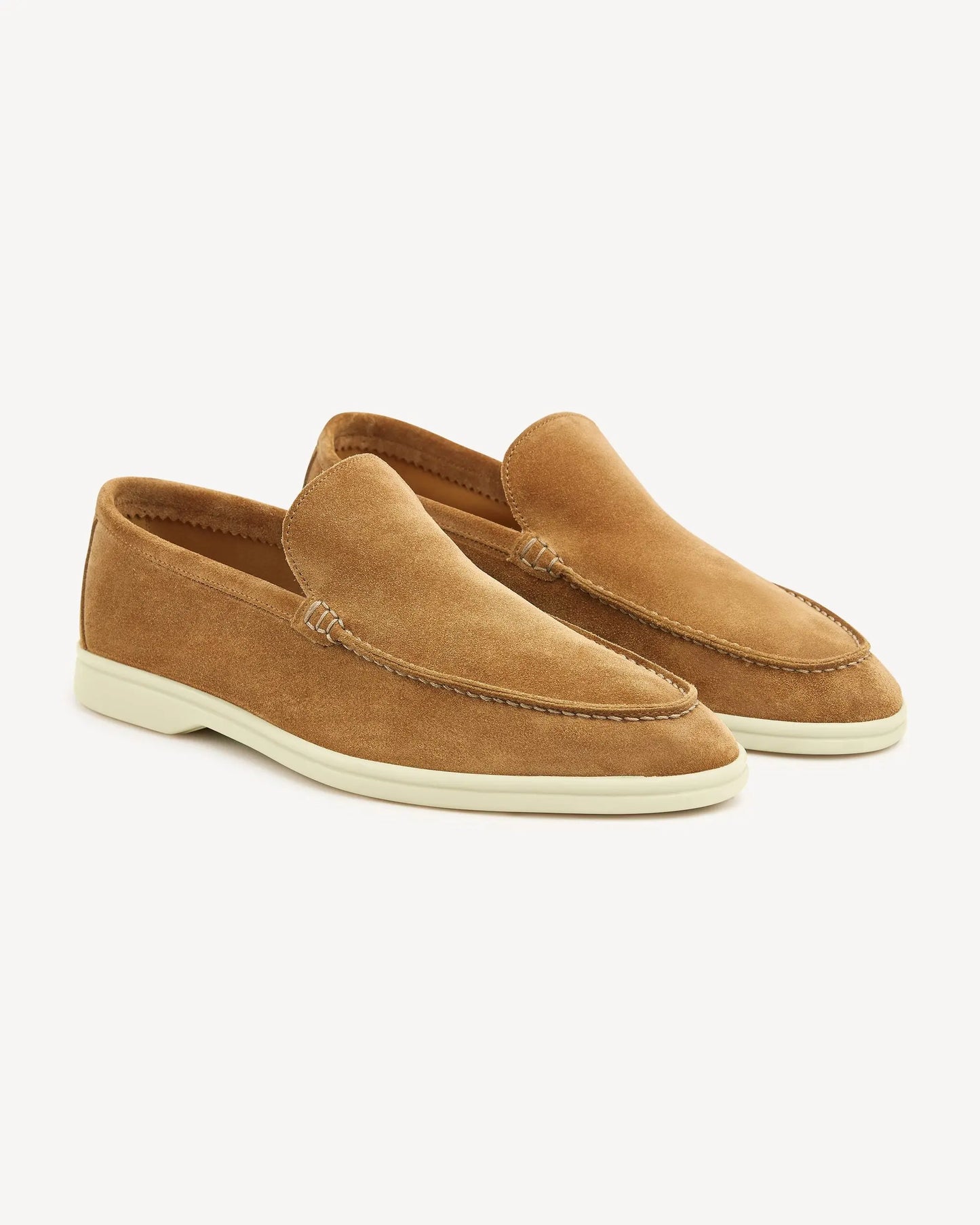 Brabion Unlined Capri Suede Loafer – Caramel - BRABION