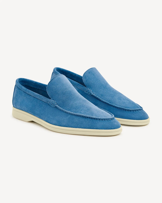 Brabion Unlined Capri Suede Loafer – Sky Mare - BRABION