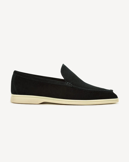 Brabion Unlined Capri Suede Loafer – Black - BRABION