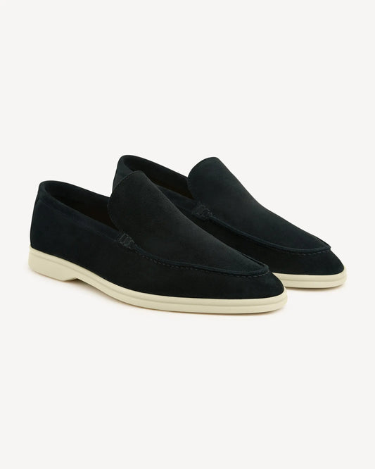 Brabion Unlined Capri Suede Loafer – Black - BRABION