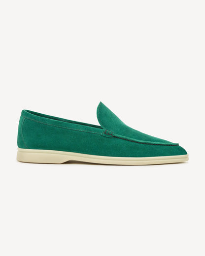 Brabion Unlined Capri Suede Loafer – Menthol Verde - BRABION