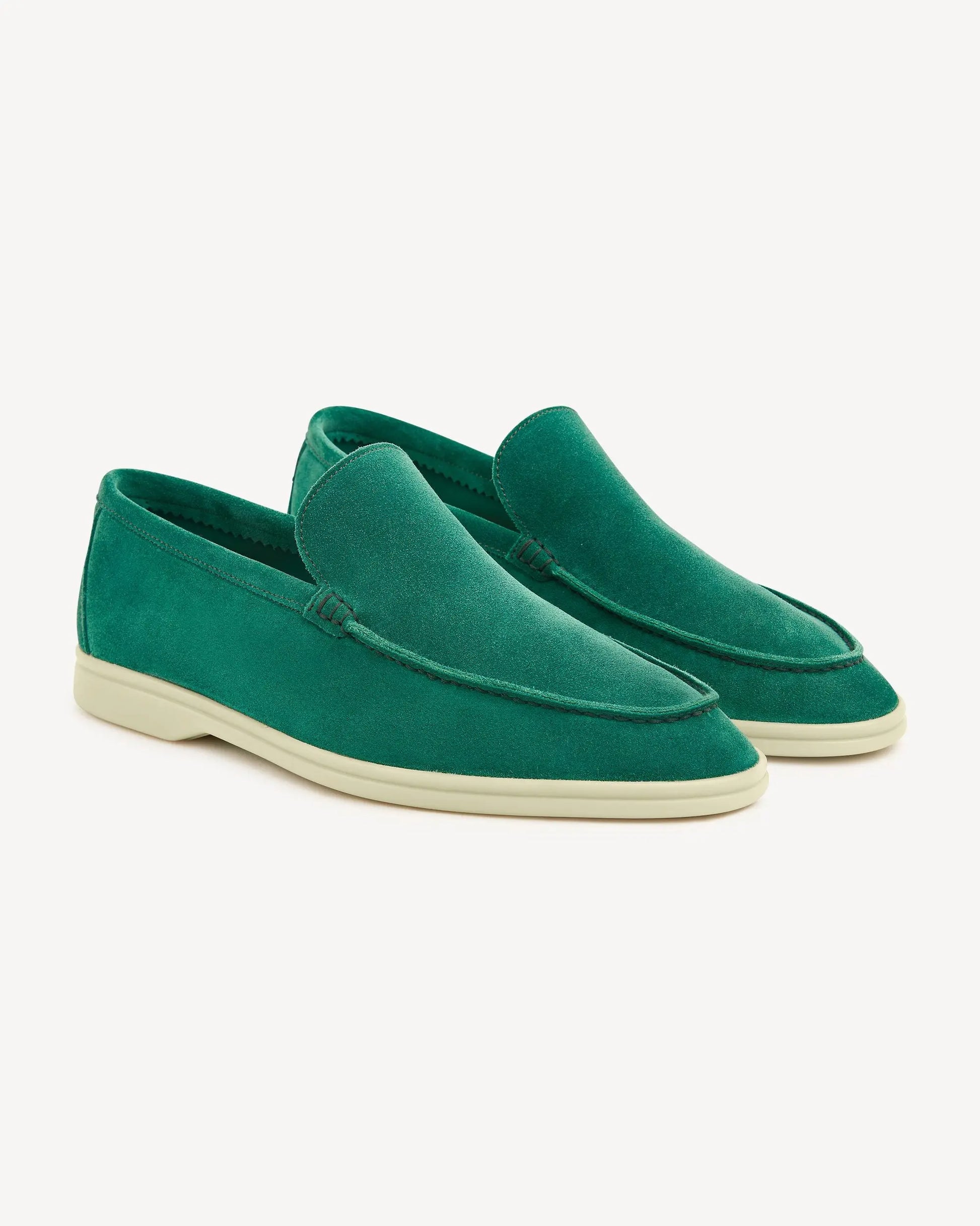 Brabion Unlined Capri Suede Loafer – Menthol Verde - BRABION