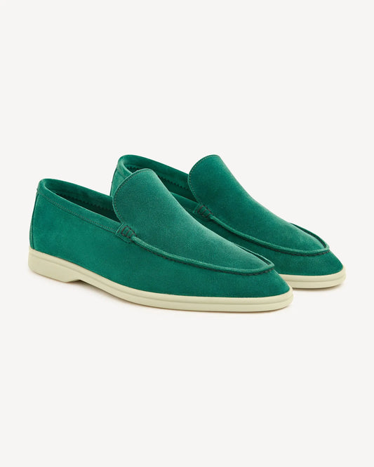 Brabion Unlined Capri Suede Loafer – Menthol Verde - BRABION