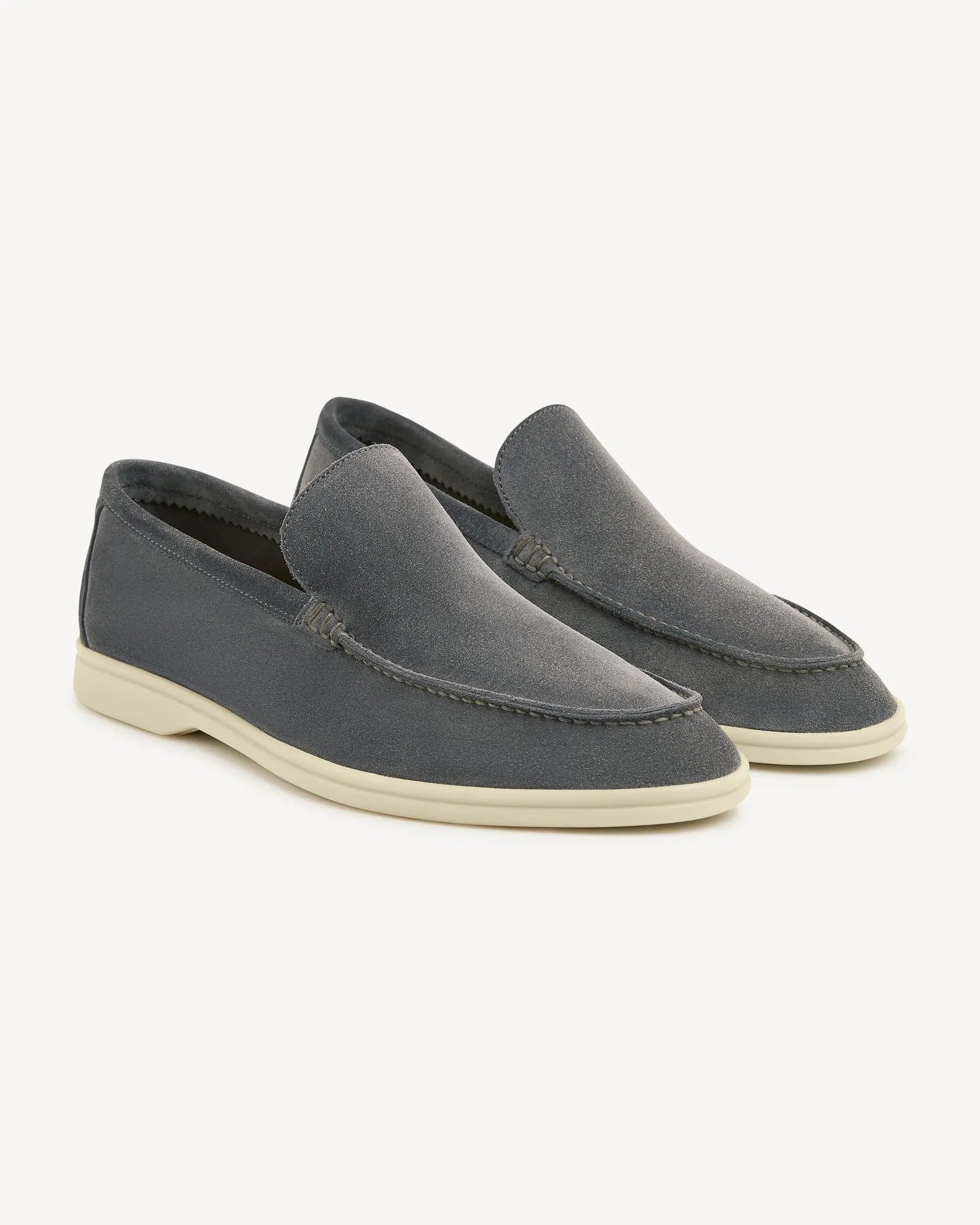 Brabion Unlined Capri Suede Loafer – Grey - BRABION