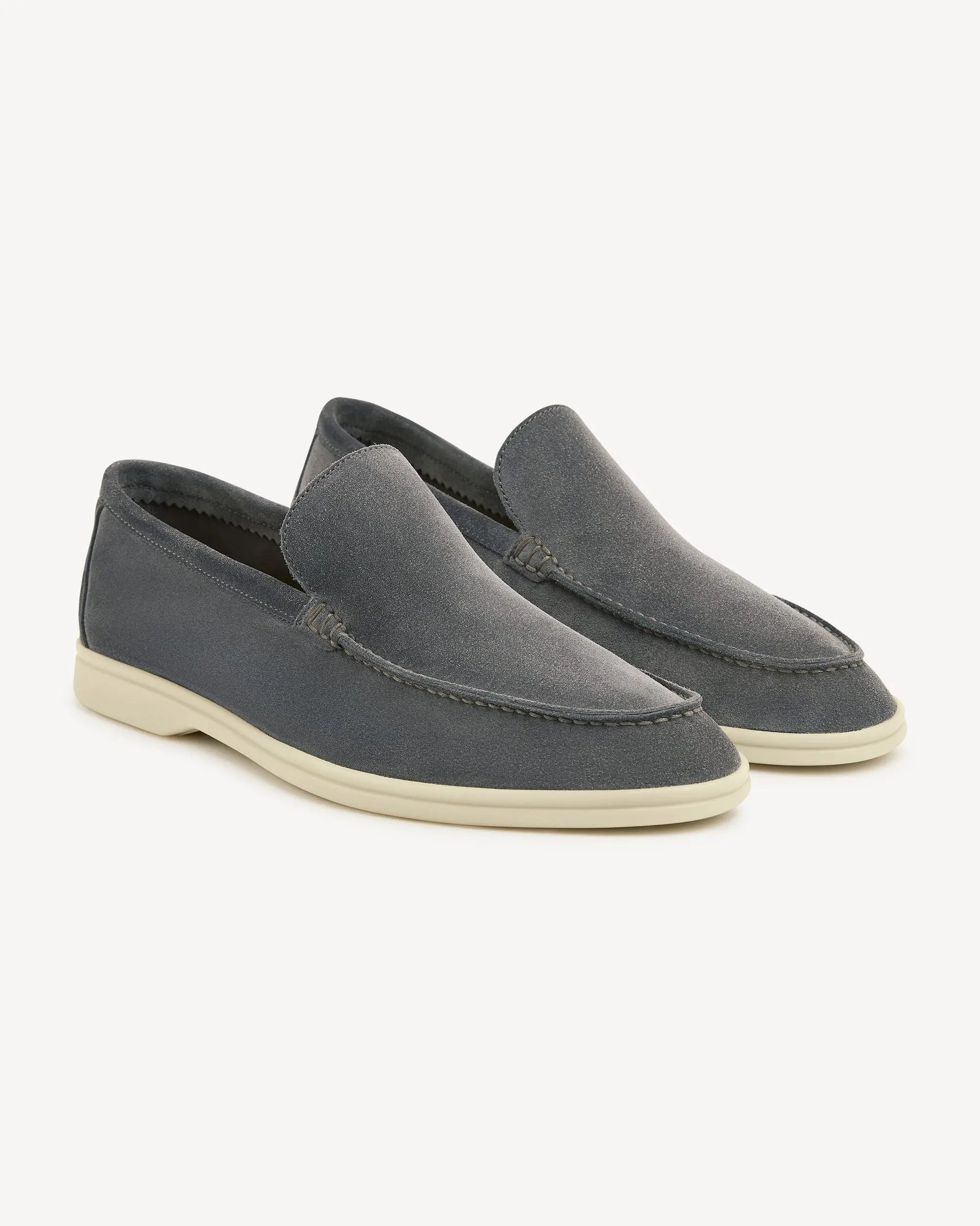 Brabion Unlined Capri Suede Loafer – Grey - BRABION