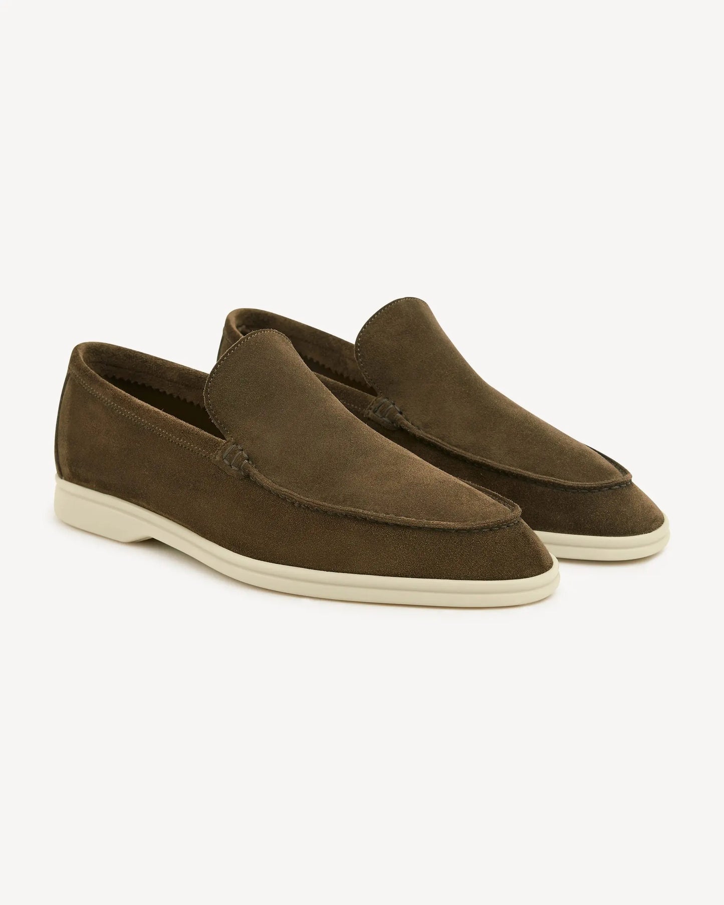 Brabion Unlined Capri Suede Loafer – Olive - BRABION
