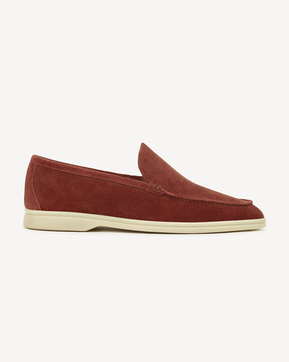 Brabion Unlined Capri Suede Loafer – Cinnamon Rose - BRABION