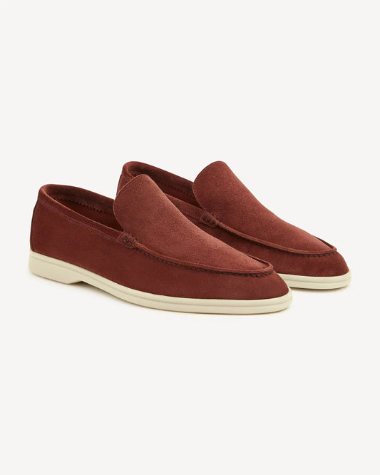 Brabion Unlined Capri Suede Loafer – Cinnamon Rose - BRABION