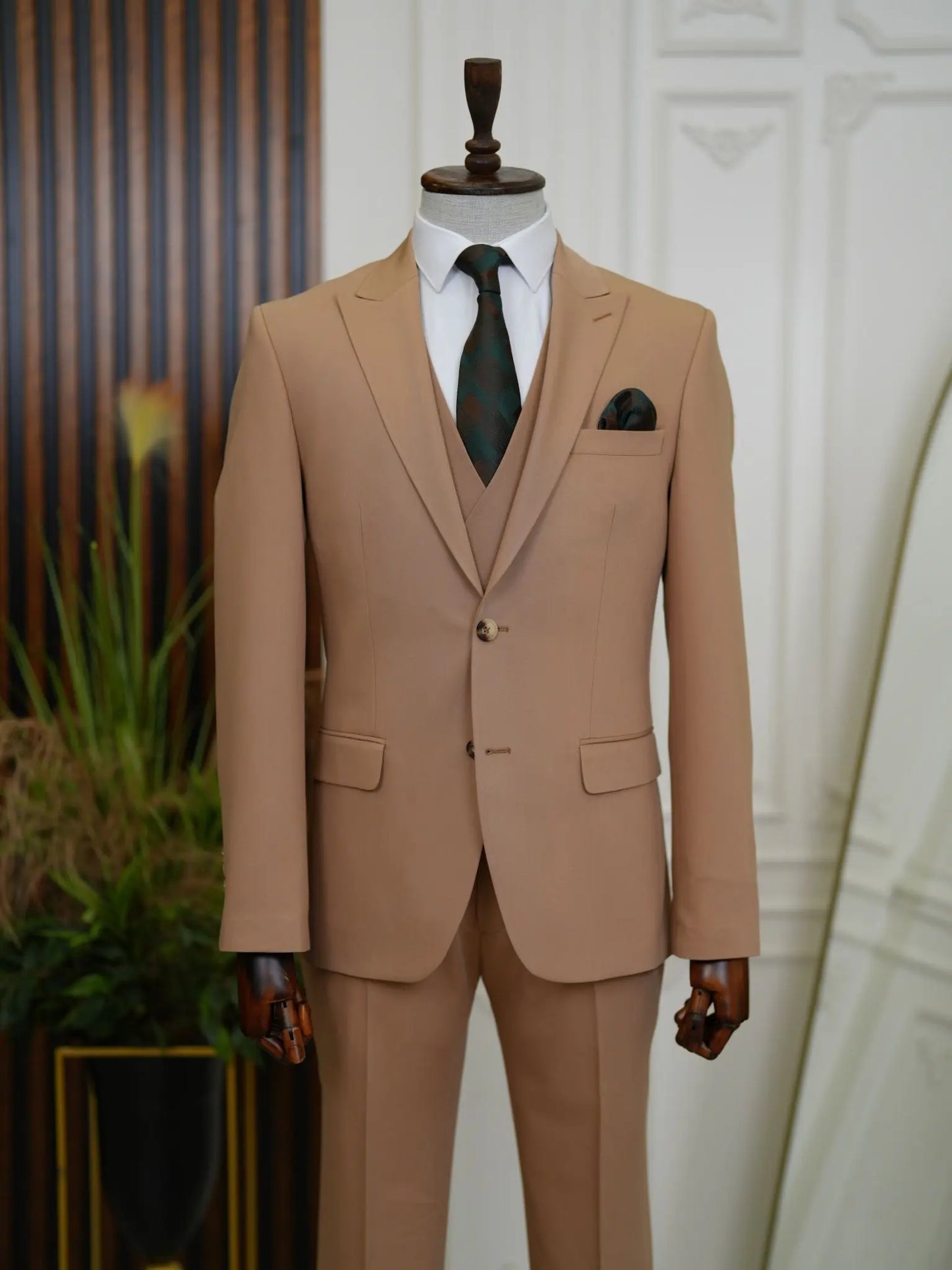 Brabion Aston Brown Slim Fit 3 Piece Suit brabion