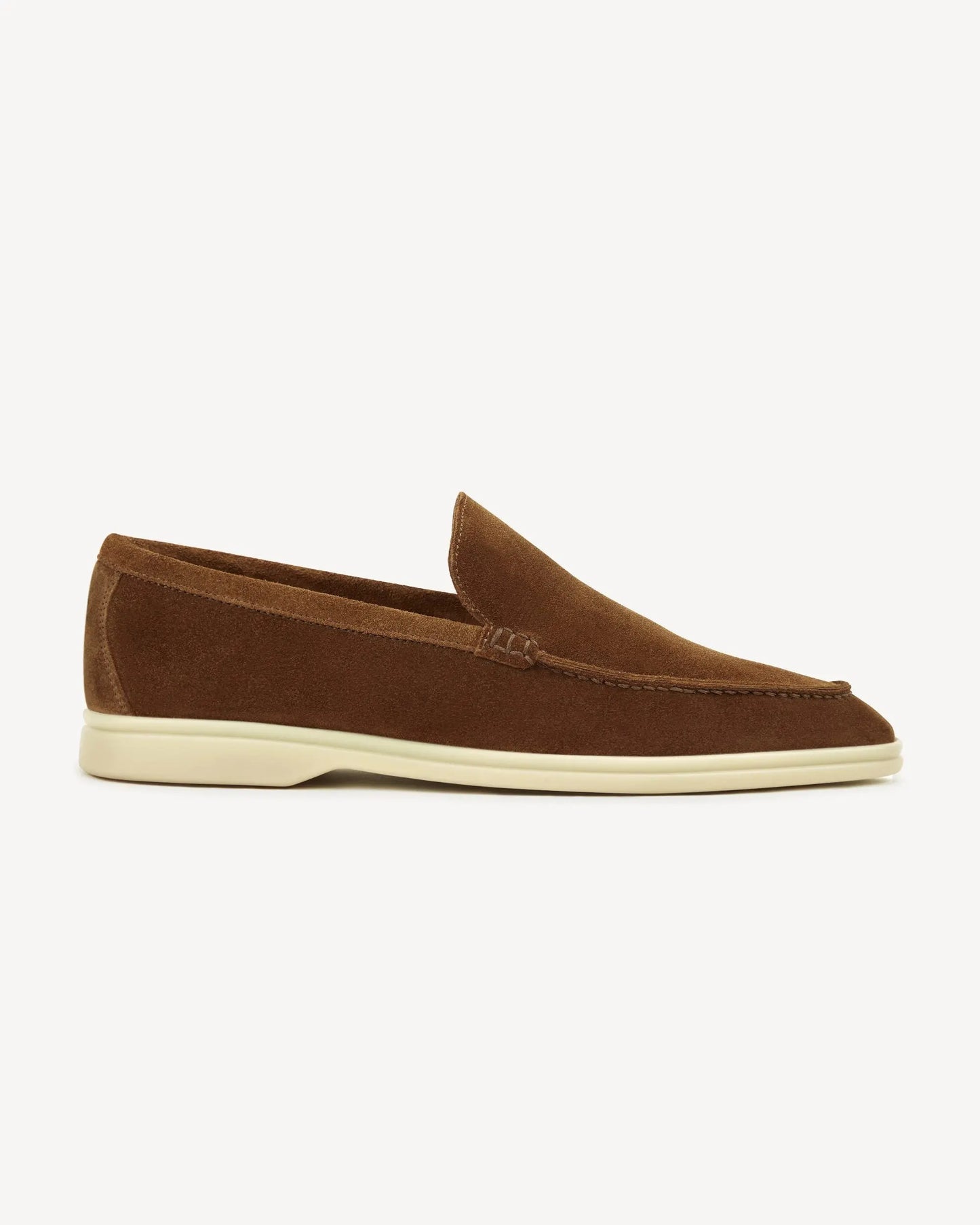 Brabion Unlined Capri Suede Loafer – Polo Brown - BRABION