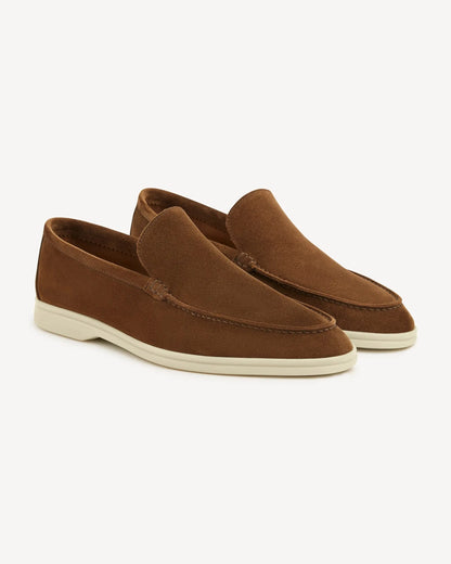 Brabion Unlined Capri Suede Loafer – Polo Brown - BRABION