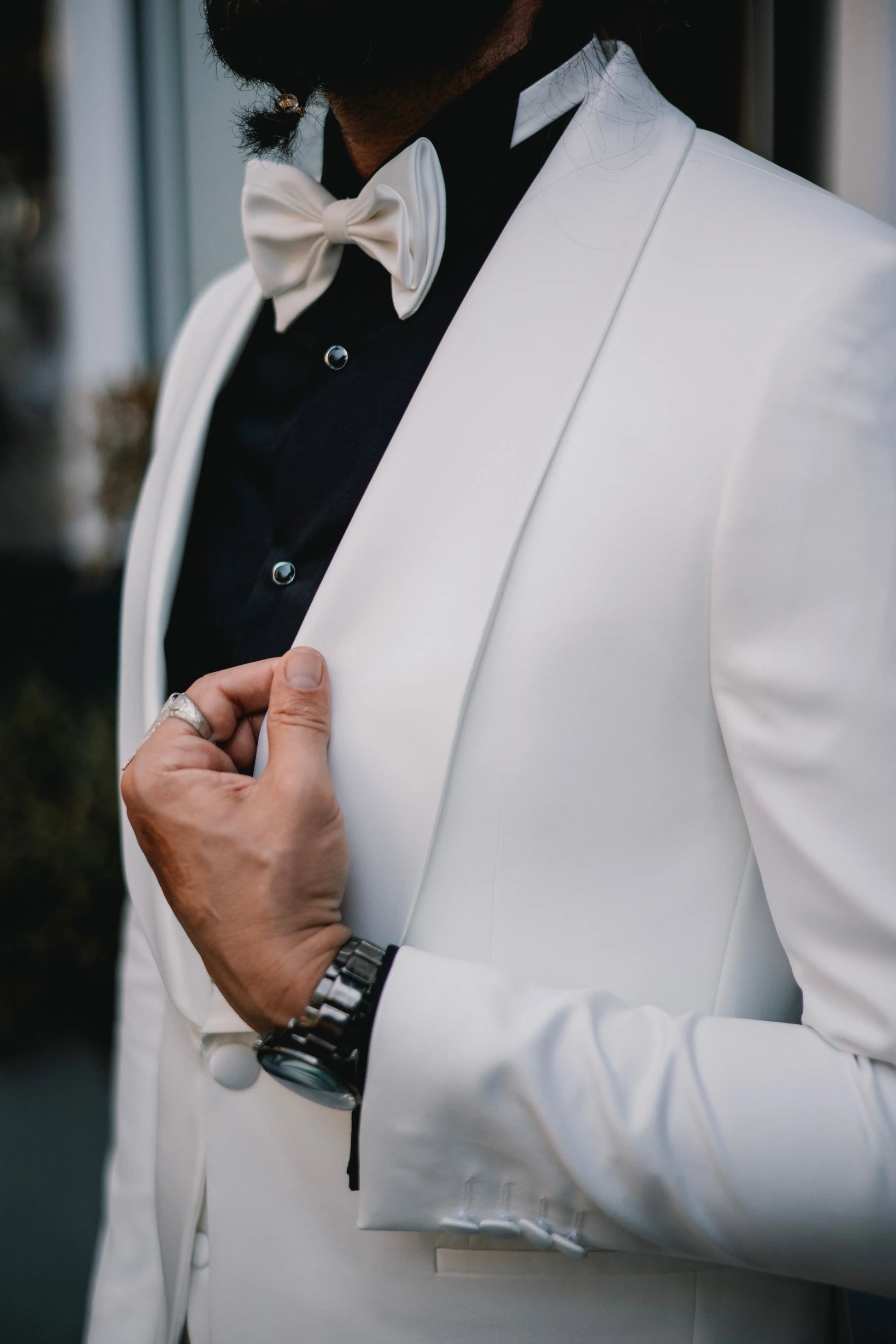 Brabion Amadeo White Slim Fit Shawl Lapel Tuxedo - BRABION