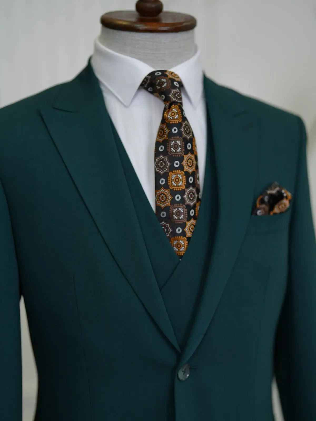 Brabion Aston Green Slim Fit 3 Piece Suit brabion