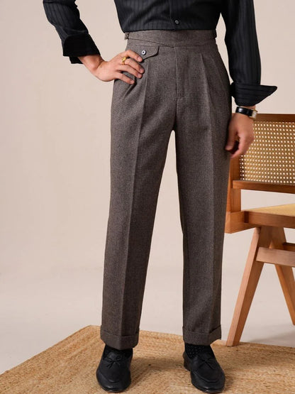 Bergamo High Waisted Wool Grukha Pants - BRABION