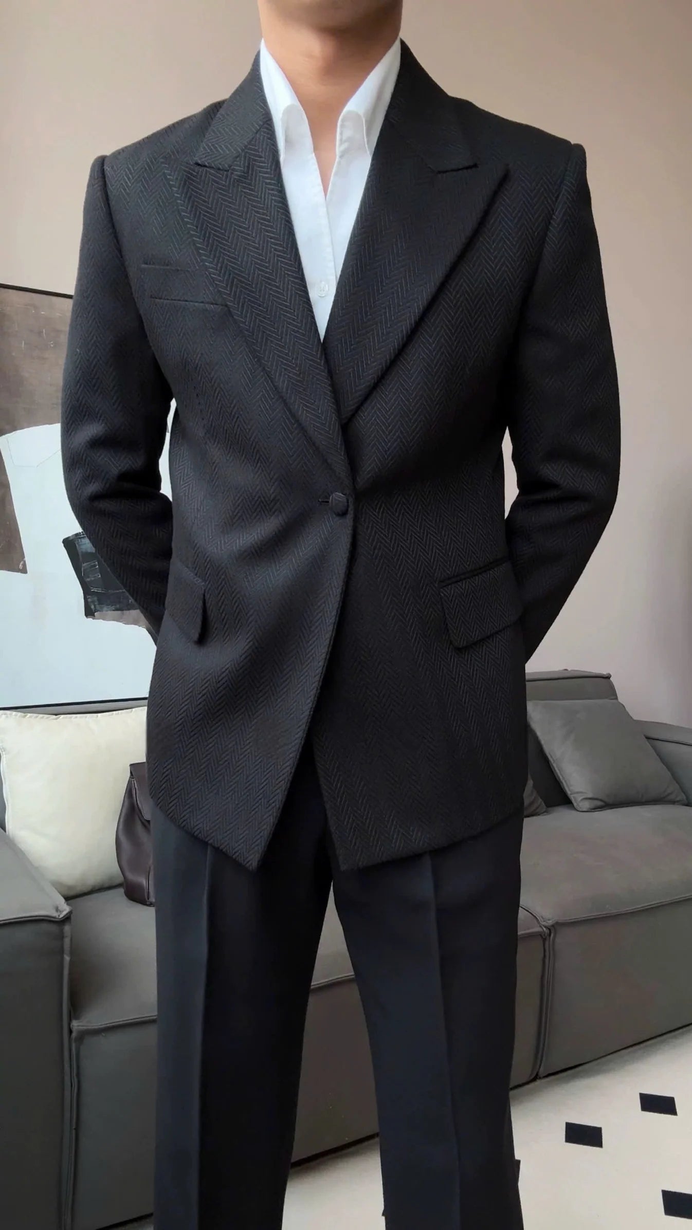 Men’s Cotswolds Herringbone Blazer - BRABION