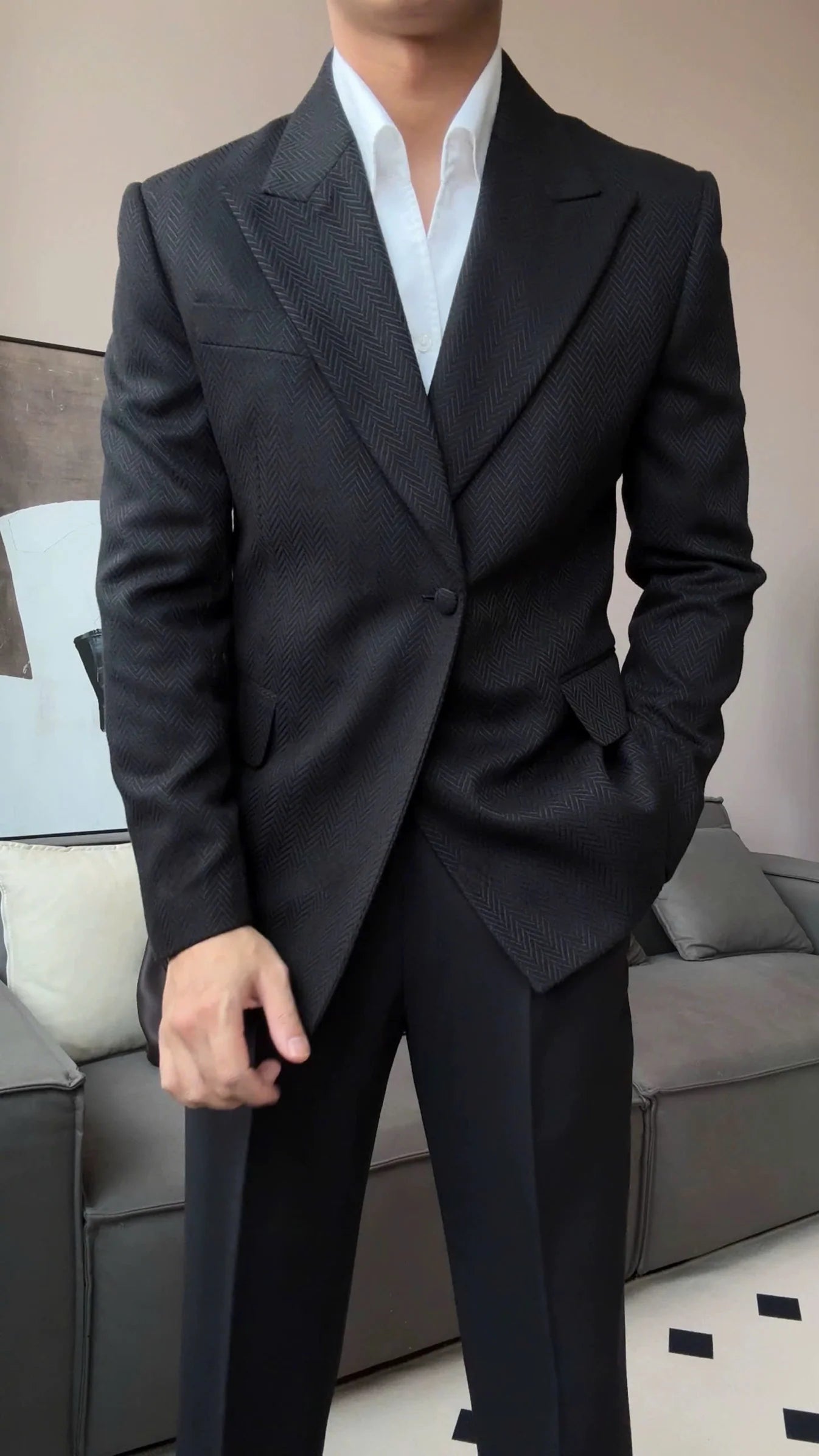Men’s Cotswolds Herringbone Blazer - BRABION