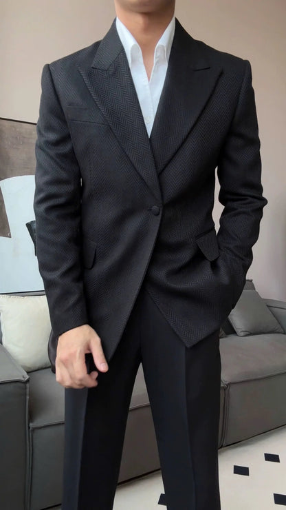 Men’s Cotswolds Herringbone Blazer - BRABION