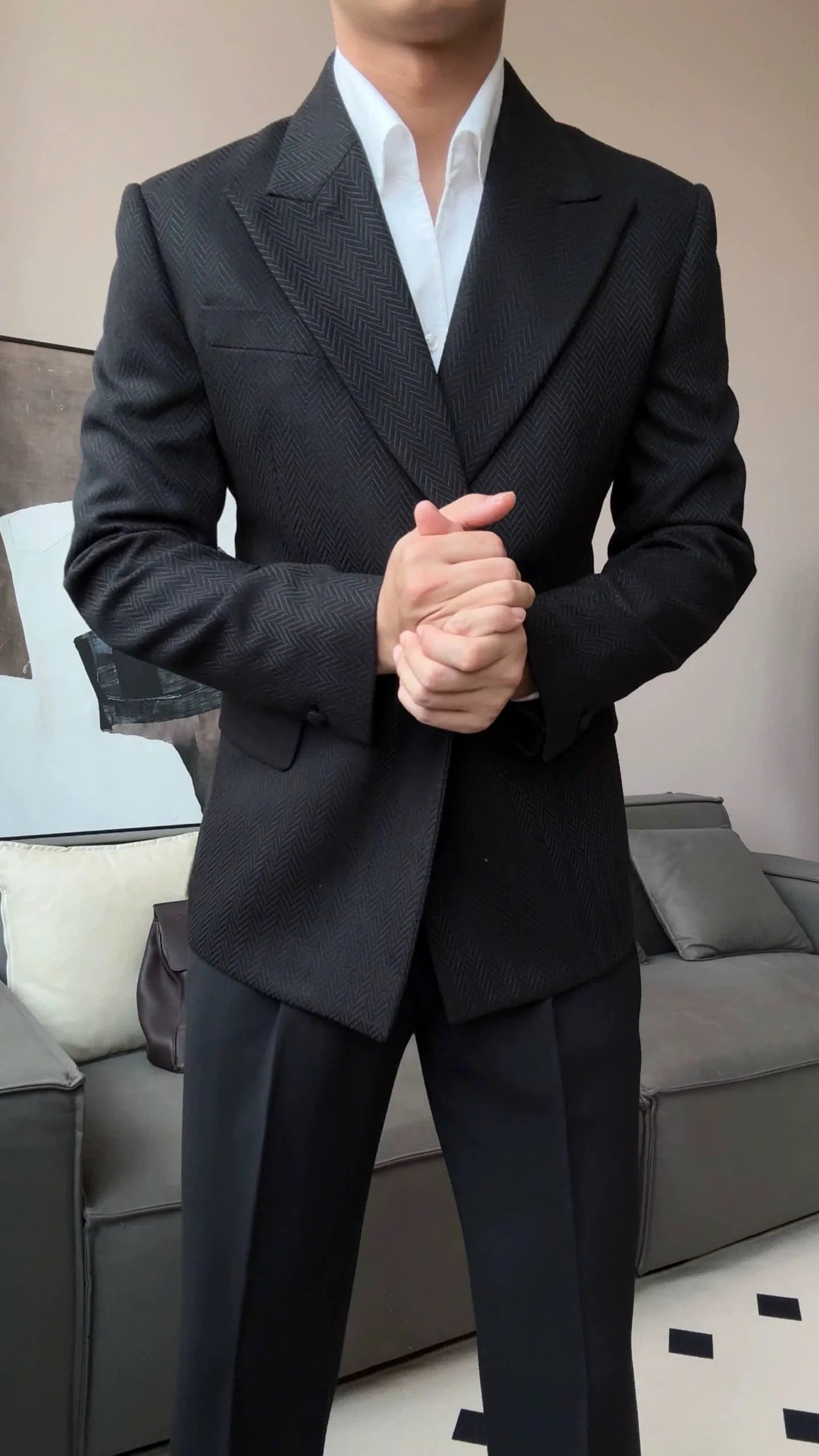 Men’s Cotswolds Herringbone Blazer - BRABION