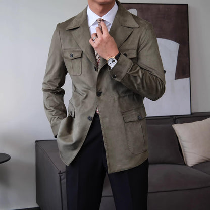 Men’s Suede Safari Jacket - BRABION