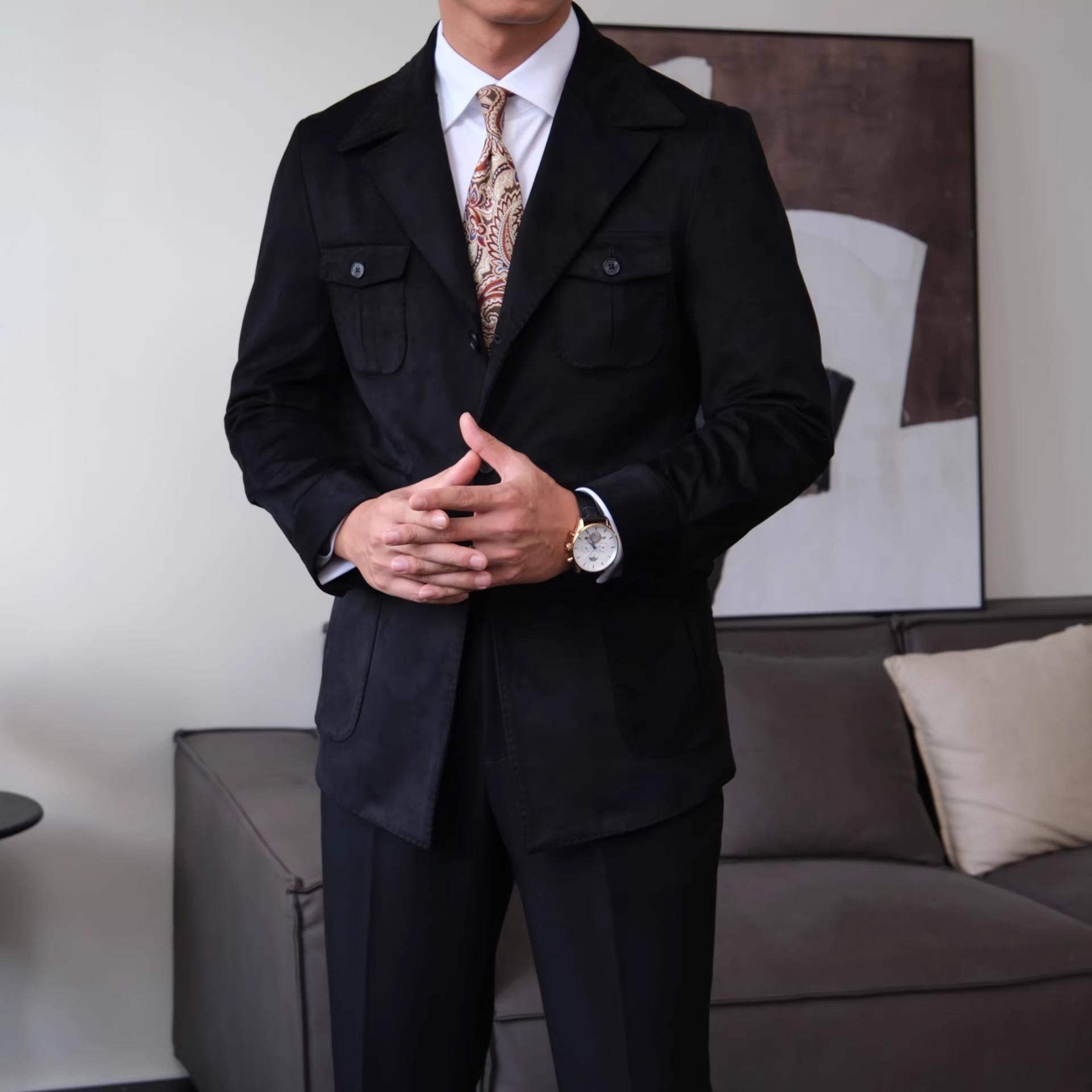 Men’s Suede Safari Jacket - BRABION