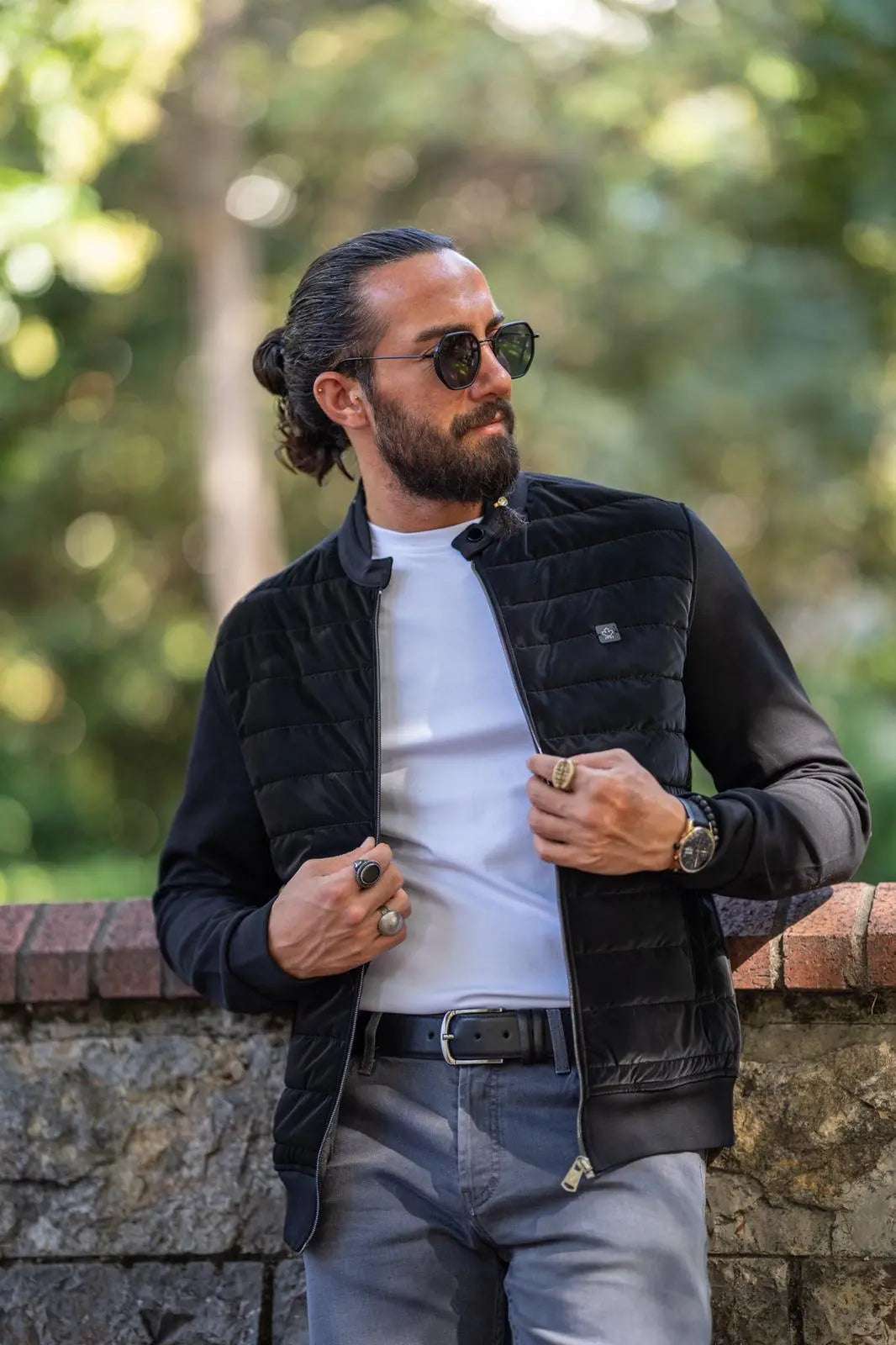 Brabion Black Slim Fit Zipper Coat – Ultimate Versatile Elegance - BRABION