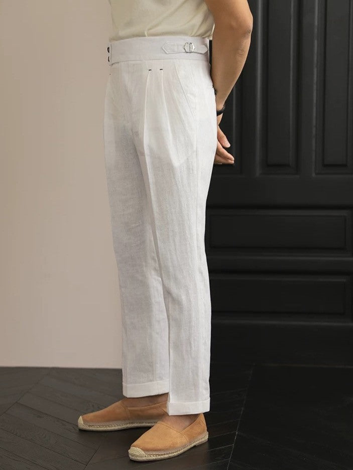 Sidetab Linen Trousers Season 2 - BRABION