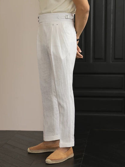 Sidetab Linen Trousers Season 2 - BRABION