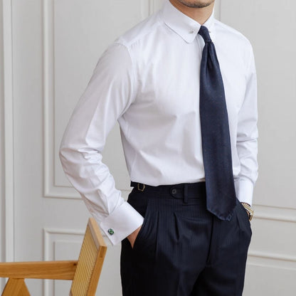 Short Collar Shirt with Cufflinks - BRABION