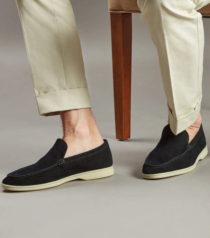 Brabion Unlined Capri Suede Loafer – Black - BRABION