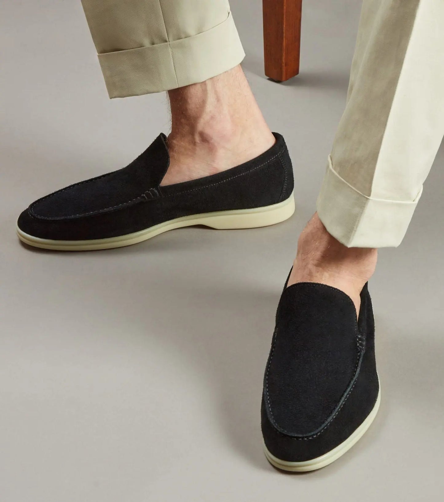 Brabion Unlined Capri Suede Loafer – Black - BRABION