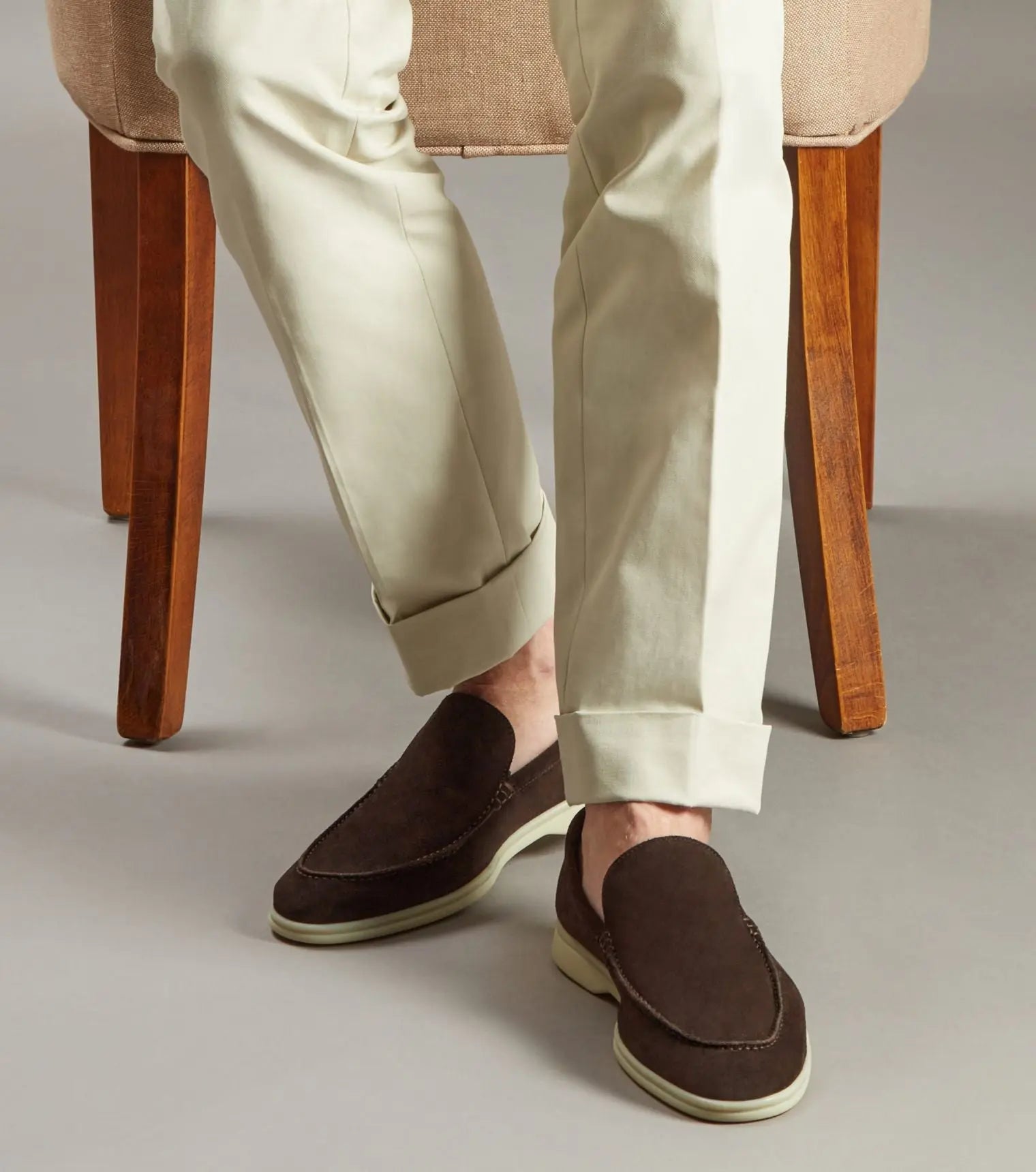 Brabion Unlined Capri Suede Loafer – Brown for the Modern Gentleman - BRABION