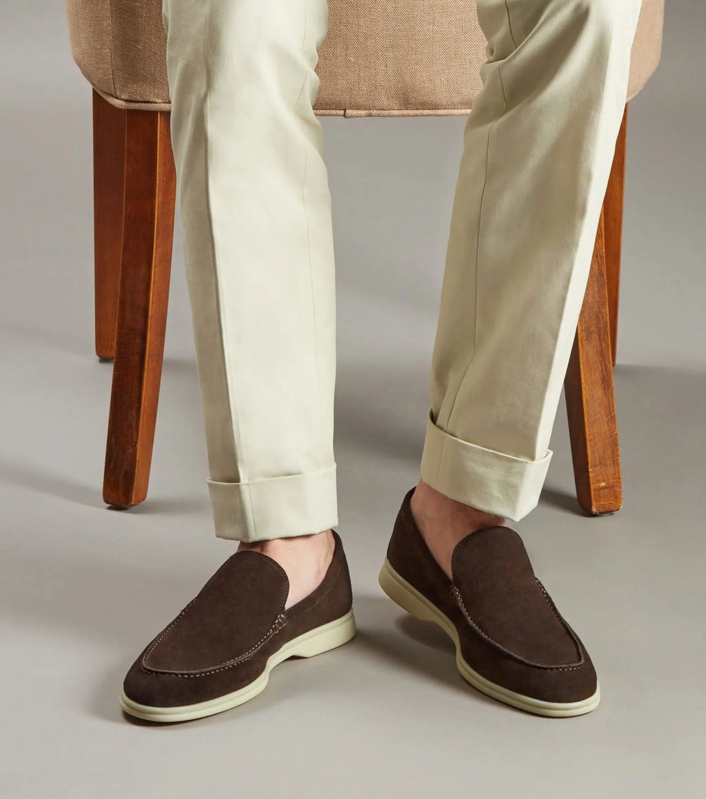 Brabion Unlined Capri Suede Loafer – Brown for the Modern Gentleman - BRABION