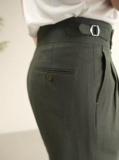 Sidetab Linen Trousers Season 2 - BRABION