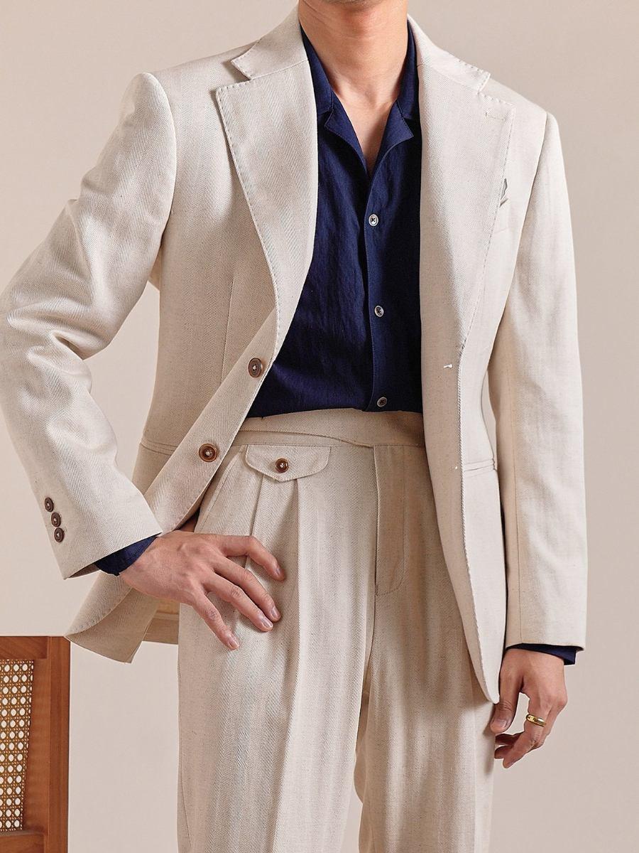 Napoli High Waisted Linen Gurkha Pants - BRABION