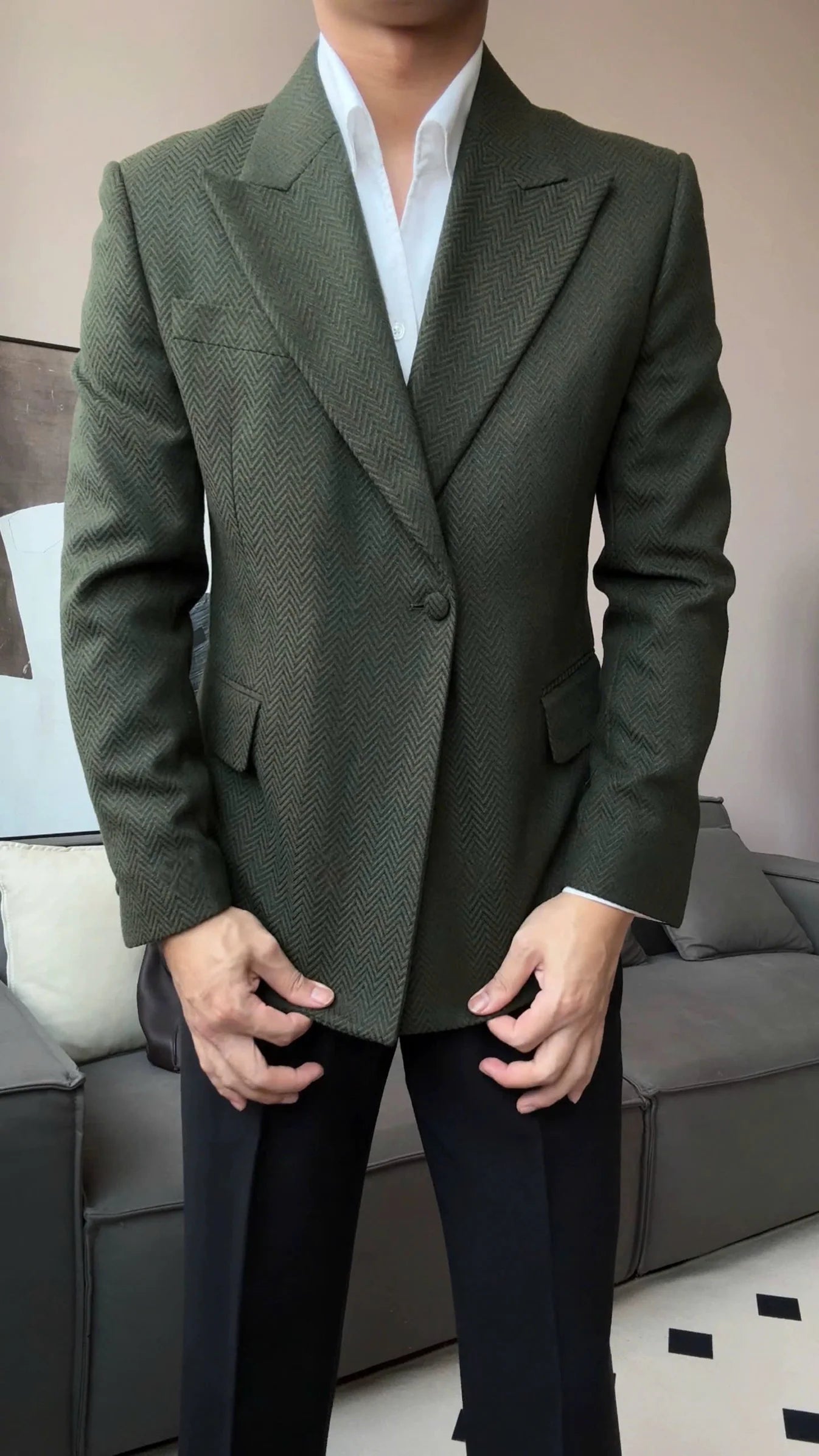Men’s Cotswolds Herringbone Blazer - BRABION