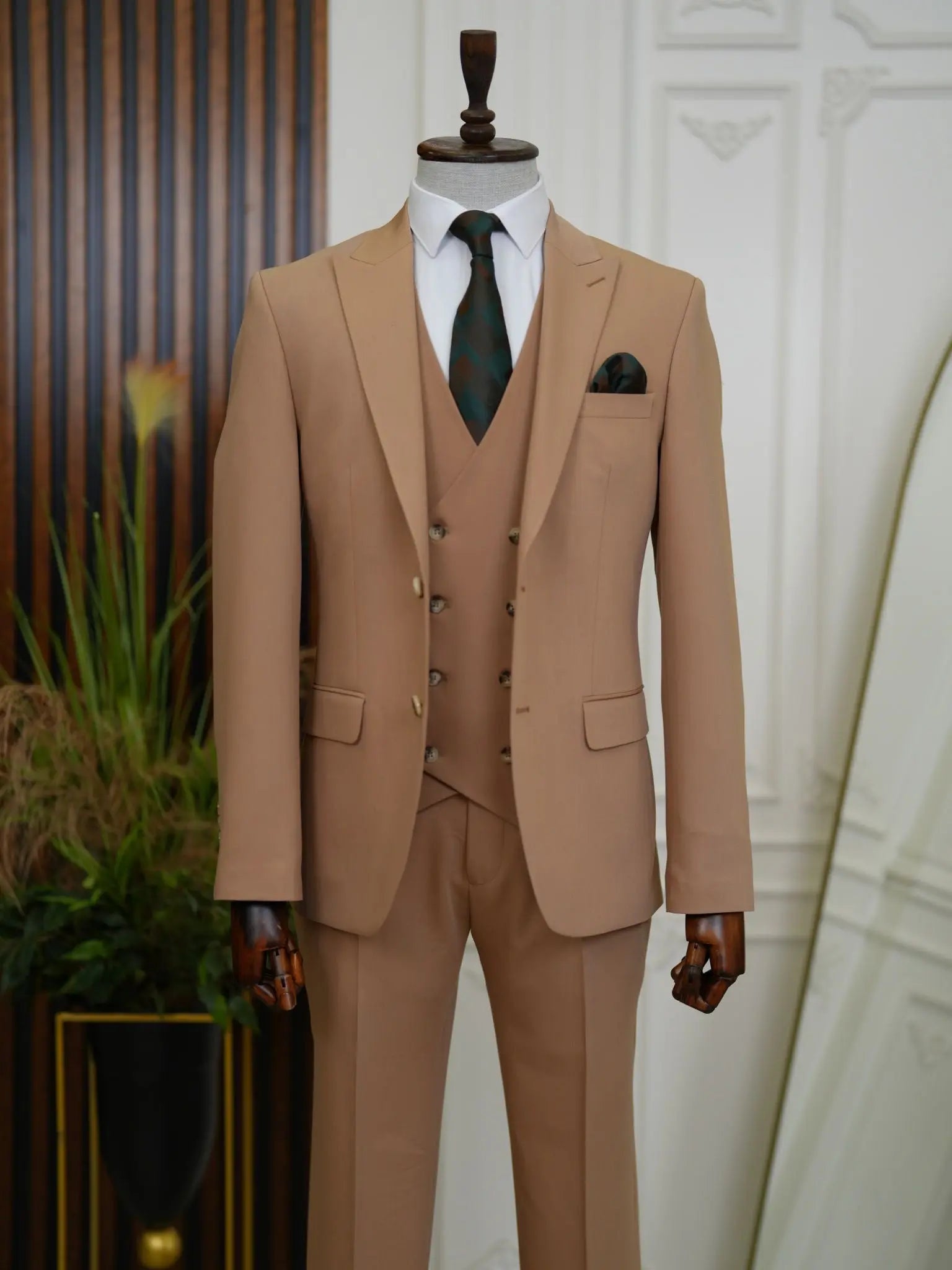 Brabion Aston Brown Slim Fit 3 Piece Suit brabion