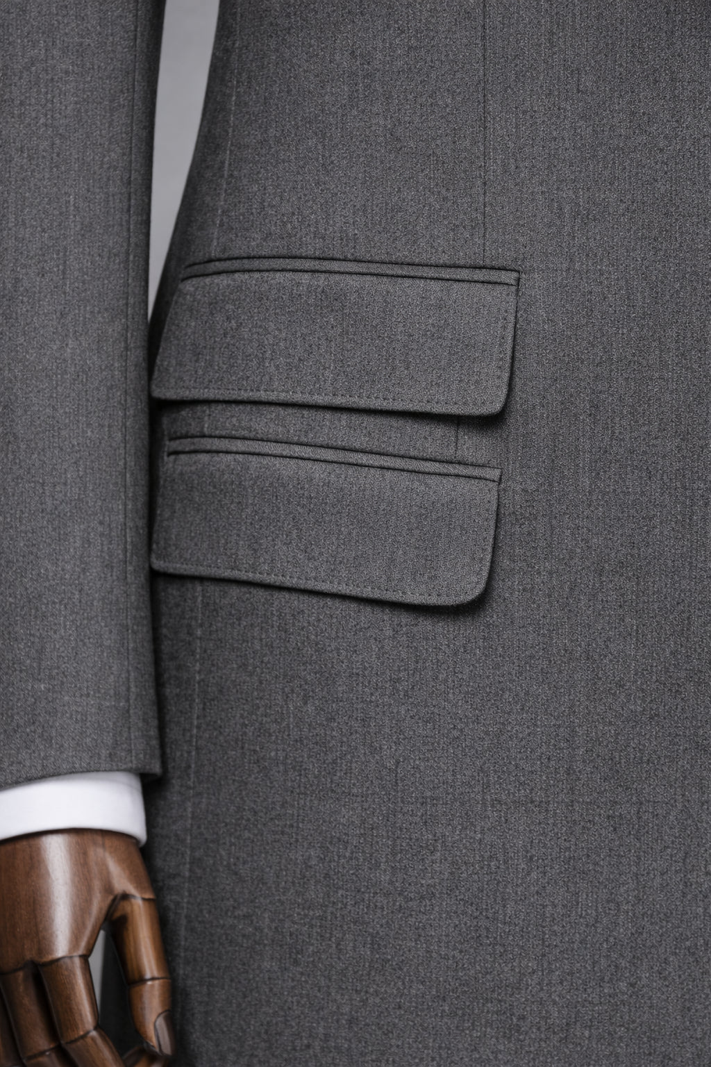 Grey Slim-Fit Suit 3-Piece - BRABION